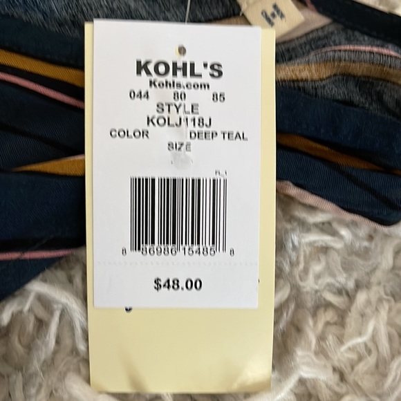 Kohl’s - “Live to Be Spoiled” striped jumpsuit NWT size XS - Picture 6 of 6